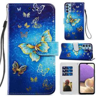 For Samsung Galaxy A32 4G Painted Pattern Horizontal Flip Leather Case with Holder & Card Slots & Photo Frame(Phnom Penh Butterfly)