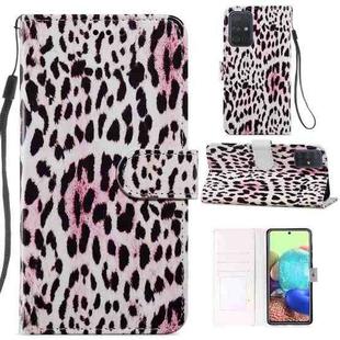 For Samsung Galaxy A51 Painted Pattern Horizontal Flip Leather Case with Holder & Card Slots & Photo Frame(Leopard)