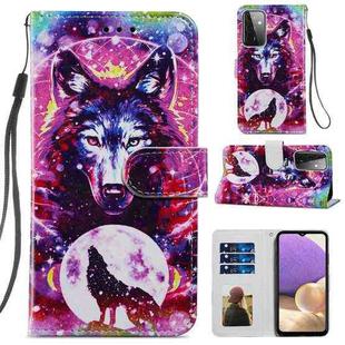 For Samsung Galaxy A72 5G / 4G Painted Pattern Horizontal Flip Leather Case with Holder & Card Slots & Photo Frame(Wolf Totem)