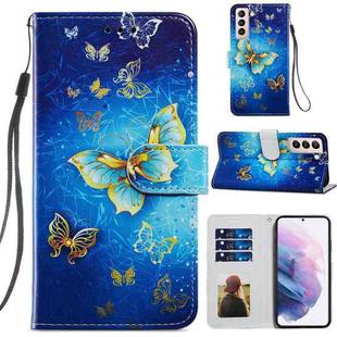 For Samsung Galaxy S21+ 5G Painted Pattern Horizontal Flip Leather Case with Holder & Card Slots & Photo Frame(Phnom Penh Butterfly)