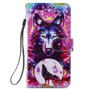 For Samsung Galaxy S21 Ultra 5G Painted Pattern Horizontal Flip Leather Case with Holder & Card Slots & Photo Frame(Wolf Totem)