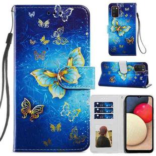 For Samsung Galaxy A02s EU Version Painted Pattern Horizontal Flip Leather Case with Holder & Card Slots & Photo Frame(Phnom Penh Butterfly)