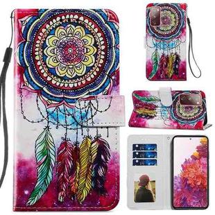 For Samsung Galaxy S20 FE Painted Pattern Horizontal Flip Leather Case with Holder & Card Slots & Photo Frame(Dreamcatcher)
