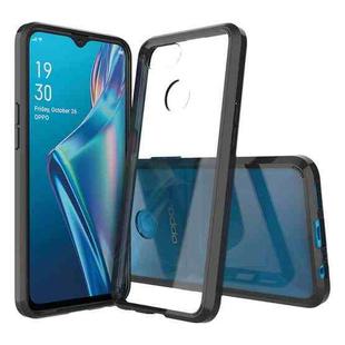 For OPPO A12 Shockproof Scratchproof TPU + Acrylic Protective Case(Black)