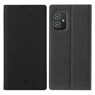 For Asus Zenfone 8 ZS590KS ViLi DMX Series Shockproof TPU + PU Leather Magnetic Attraction Horizontal Flip Case with Card Slot & Holder(Black)