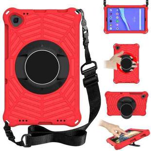 For Lenovo M10 Plus TB-X606F Spider King EVA Protective Case with Adjustable Shoulder Strap & Holder(Red)