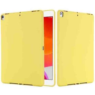 Solid Color Liquid Silicone Dropproof Full Coverage Protective Case For iPad 10.2 2019 / 10.2 2020 / 10.2 2021 / Pro 10.5 2017 / Air 10.5 2019(Yellow)