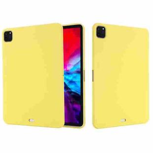 For iPad Pro 11 2018 / 2020 Solid Color Liquid Silicone Dropproof Full Coverage Protective Tablet Case(Yellow)