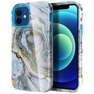For iPhone 12 mini Varnishing Water Stick TPU + Hard Plastic Shockproof Protective Case (10022 Marble)