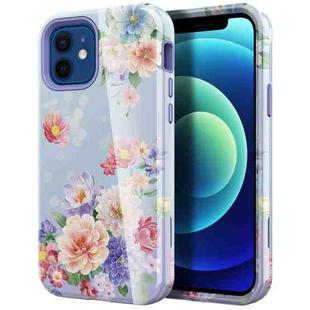 For iPhone 12 mini Varnishing Water Stick TPU + Hard Plastic Shockproof Protective Case (10046 Flower)