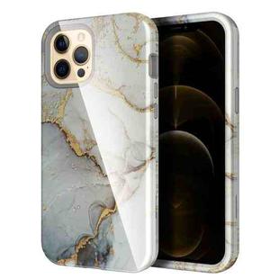 Varnishing Water Stick TPU + Hard Plastic Shockproof Protective Case For iPhone 12 / 12 Pro(10029 Marble)