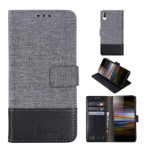 For Sony Xperia L3 MUXMA MX102 Horizontal Flip Canvas Leather Case with Stand & Card Slot & Wallet Function(Black)