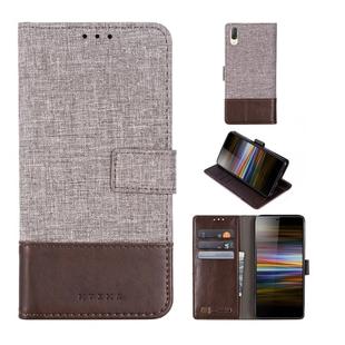 For Sony Xperia L3 MUXMA MX102 Horizontal Flip Canvas Leather Case with Stand & Card Slot & Wallet Function(Brown)