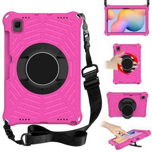 Spider King EVA Protective Case with Adjustable Shoulder Strap & Holder & Pen Slot For Samsung Galaxy Tab S6 Lite SM-P610 / SM-P615(Rose Red)