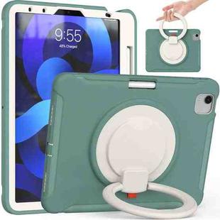 Shockproof TPU + PC Tablet Case with 360 Degree Rotation Grip Holder & Pen Slot For iPad Air 4 10.9 / Pro 11 2022 / 2021 / 2020 / 2018(Emmerald Green)