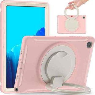 Shockproof TPU + PC Protective Case with 360 Degree Rotation Foldable Handle Grip Holder & Pen Slot For Samsung Galaxy Tab A7 10.4 2020 T500(Cherry Blossoms Pink)