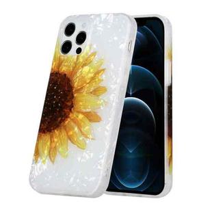 For iPhone 11 Pro Max Shell Texture Pattern Full-coverage TPU Shockproof Protective Case (Yellow Sunflower)