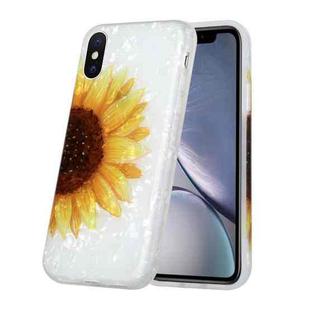 Shell Texture Pattern Full-coverage TPU Shockproof Protective Case For iPhone X / XS(Yellow Sunflower)