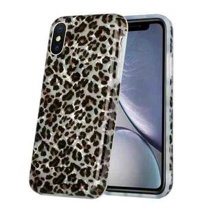 For iPhone XS Max Shell Texture Pattern Full-coverage TPU Shockproof Protective Case(Little Leopard)