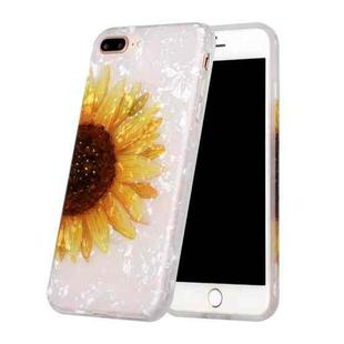 Shell Texture Pattern Full-coverage TPU Shockproof Protective Case For iPhone 7 Plus / 8 Plus(Yellow Sunflower)