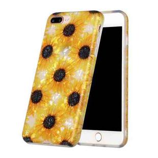 Shell Texture Pattern Full-coverage TPU Shockproof Protective Case For iPhone 7 Plus / 8 Plus(Little Sunflowers)