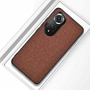 For Honor 50 Shockproof Cloth Texture PC + TPU Protective Case(Brown)