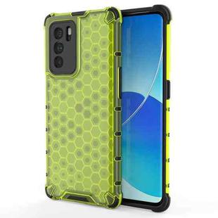 For OPPO Reno6 Pro 5G Shockproof Honeycomb PC + TPU Protective Case(Green)