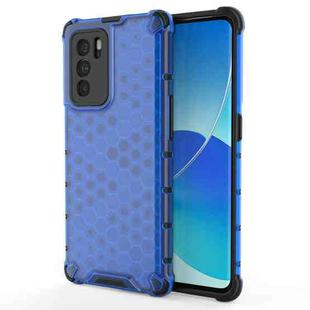 For OPPO Reno6 Pro 5G Shockproof Honeycomb PC + TPU Protective Case(Blue)