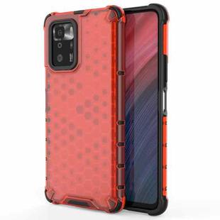 For Xiaomi Redmi Note 10 Pro 5G Shockproof Honeycomb PC + TPU Protective Case(Red)