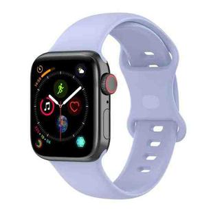 Silicone Watch Band, Size: Large Size For Apple Watch Series 8&7 41mm / SE 2&6&SE&5&4 40mm / 3&2&1 38mm(Violet)