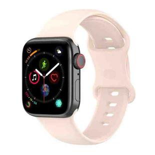 Small Size Silicone Watch Band For Apple Watch Series 9&8&7 41mm / SE 3&SE 2&6&SE&5&4 40mm / 3&2&1 38mm(Sand Pink)