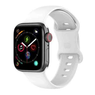 Small Size Silicone Watch Band For Apple Watch Series 9&8&7 41mm / SE 3&SE 2&6&SE&5&4 40mm / 3&2&1 38mm(White)