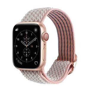 Wave Texture Nylon Watch Band For Apple Watch Series 7 41mm / 6 & SE & 5 & 4 40mm / 3 & 2 & 1 38mm(Sand Pink)