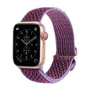 Wave Texture Nylon Watch Band For Apple Watch Series 7 41mm / 6 & SE & 5 & 4 40mm / 3 & 2 & 1 38mm(Lilac)