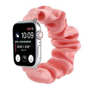 Scarf Hair Tie Watch Band For Apple Watch Ultra 49mm / Series 8&7 45mm / SE 2&6&SE&5&4 44mm / 3&2&1 42mm(Dark Pink)