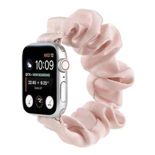 Scarf Hair Tie Watch Band For Apple Watch Ultra 49mm / Series 8&7 45mm / SE 2&6&SE&5&4 44mm / 3&2&1 42mm(Light Pink)