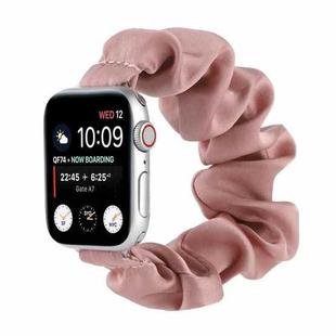 Scarf Hair Tie Watch Band For Apple Watch Ultra 49mm / Series 8&7 45mm / SE 2&6&SE&5&4 44mm / 3&2&1 42mm(Lotus Root Pink)