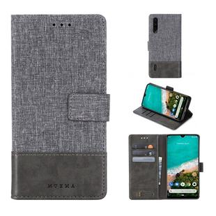 For Xiaomi Mi A3 MUXMA MX102 Horizontal Flip Canvas Leather Case with Stand & Card Slot & Wallet Function(Grey)