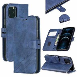 Stitching Style 2-Color Cow Texture Horizontal Flip PU Leather Case with Holder & Card Slot & Lanyard For iPhone 12 Pro Max(Blue)