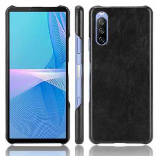 For Sony Xperia 1 III Shockproof Litchi Texture PC + PU Case(Black)