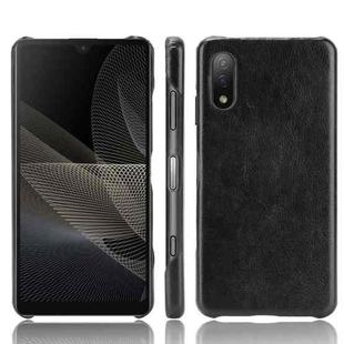 For Sony Xperia Ace II Shockproof Litchi Texture PC + PU Case(Black)