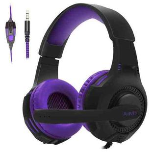 Anivia AH68 3.5mm Wired Gaming Headset with Microphone(Black Purple)