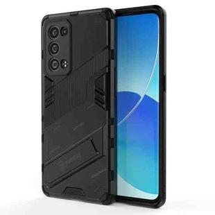 For OPPO Reno6 Pro+ 5G Punk Armor 2 in 1 PC + TPU Shockproof Case with Invisible Holder(Black)