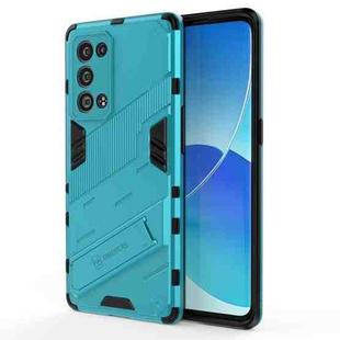 For OPPO Reno6 Pro+ 5G Punk Armor 2 in 1 PC + TPU Shockproof Case with Invisible Holder(Blue)