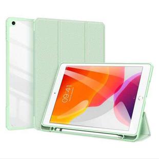 DUX DUCIS TOBY Series Shockproof PU Leather + PC + TPU Horizontal Flip Case with Holder & Pen Slot & Sleep / Wake-up Function For iPad 10.2 2021 / 2020 / 2019(Green)