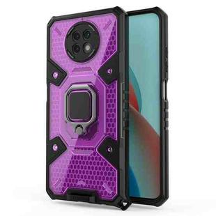 For Xiaomi Redmi Note 9 5G Space PC+TPU Ring Holder Protective Case(Purple)