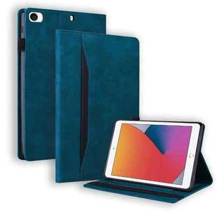 For iPad Mini 5 / 4 / 3 / 2 / 1 Business Shockproof Horizontal Flip Leather Case with Holder & Card Slots & Photo Frame & Pen Slot & Sleep / Wake-up Function(Blue)
