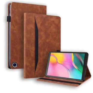 For Amazon Fire HD 10 2023 / 10 Plus 2021 Business Shockproof Horizontal Flip Leather Case with Holder & Card Slots & Photo Frame & Pen Slot & Sleep / Wake-up Function(Brown)