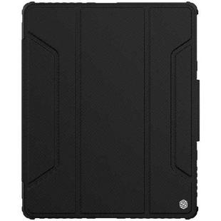 For iPad Pro 12.9 2022 / 2021 / 2020 NILLKIN Bumper Pro Horizontal Flip Leather Tablet Case with Pen Slot & Holder & Sleep / Wake-up Function(Black)