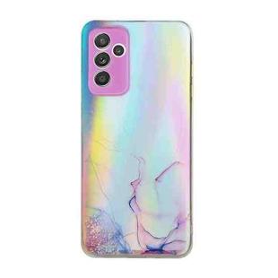 For Samsung Galaxy A82 Laser Marble Pattern Clear TPU Shockproof Protective Case(Pink)